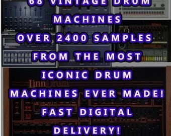 68 Vintage Drums Machines OVER 2700 Samples Famous Names INSTANT Delivery .WAV Format