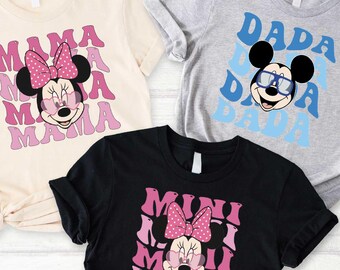 Disney Family Matching Shirt, Mama Dada Minnie Shirt, Disney Mickey and Minnie Family Sweatshirt, Disney Family Trip Matching Shirt