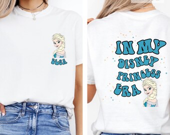Comfort Colors Disney Princess Elsa T-Shirt, In My Disney Princess Era Sweatshirt, Disneyworld Girls Trip Top, Disneyland Vacation Sweater