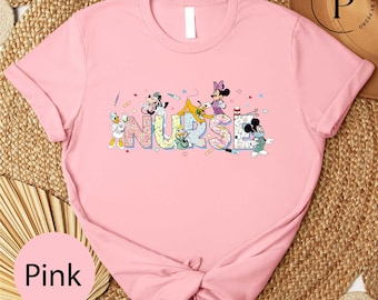 Disney Mickey And Friends Nurse T-Shirt, Disney Nurse Shirt, Nurse Day Shirt, Disneyland WDW Matching Nurse Shirt, Disneyland Nurse Gift