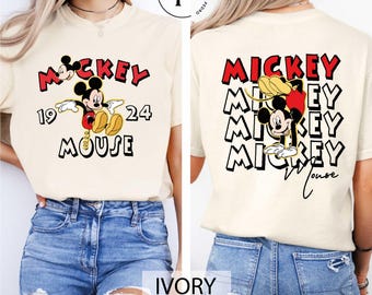Comfort Colors Mickey Mouse T-Shirt, Comfort Colors Disney Mickey Mouse Shirt, Classic Mickey Pose Shirt, Mickey Mouse Two Sided Tee