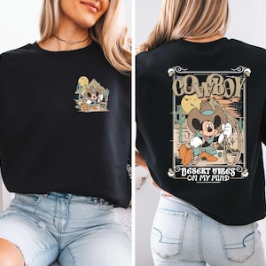 Mickey Cowboy Sweatshirt, Western Mickey Mouse Sweater, Disney Western T-Shirt, Disneyland Trip Shirt, Mickey Desert Vibes Sweater