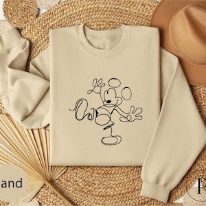 Disney Mickey Mouse Classic Sketch Shirt, Disney Family Vacation Shirt,Mickey Portrait Shirt,Disney Aesthetic Mickey Shirt,Mickey Sweatshirt
