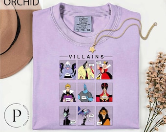Comfort Colors Disney Villains Hallloween T-Shirt, Good to be Bad Shirt, Disney Villains Tee, Ursula Shirt, Evil Queen Shirt, Cruella Shirt
