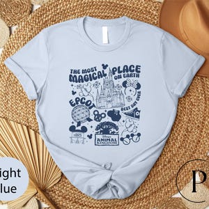 The Most Magical Place On Earth Shirt, Disney World Sweatshirt, Disney Vacation Sweater, Disneyland Tee, Disney Trip T-Shirt, WDW Shirt image 1