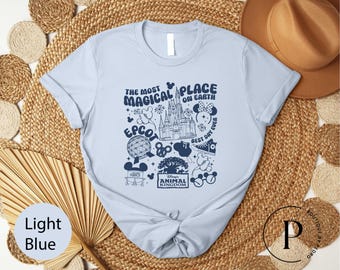 The Most Magical Place On Earth Shirt, Disney World Sweatshirt, Disney Vacation Sweater, Disneyland Tee, Disney Trip T-Shirt, WDW Shirt