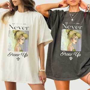 Tinker Bell Shirt, Tinker Bell Never Grow Up T-Shirt, Fairy Magic Tinkerbell Two Sided Shirt, Disney Tinker Bell Shirt, Disney Peter Pan Tee