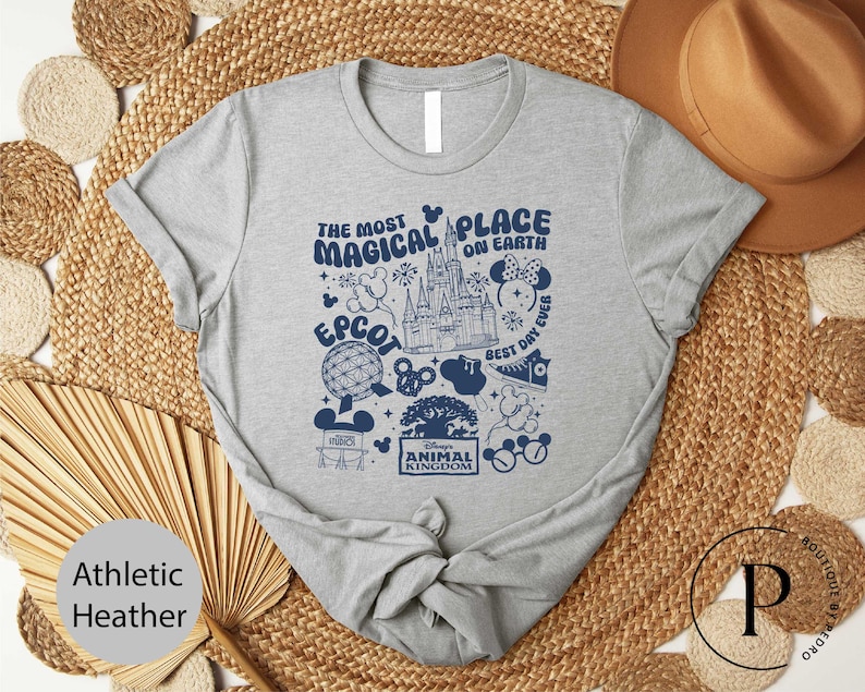 a t - shirt with the words, the most magic place on earth on it