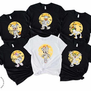 Mickey & Friends Matching Mummy T-Shirt, Disney Friends Halloween Mummy Shirt, Disney Family Mummy Shirt, Spooky Season Shirt, WDW Ghost Tee