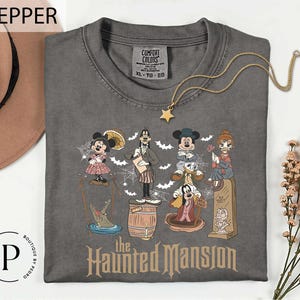 Camiseta retro de la Mansión Encantada de Mickey y sus amigos, camiseta de Halloween de Disney, camiseta de la Mansión Encantada de Halloween de WDW, camiseta de Halloween de Disneyland