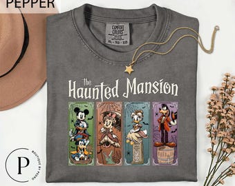 Comfort Colors Disney Halloween Haunted Mansion T-Shirt, Mickey & Friends Halloween Shirt, Mickey&#39;s Halloween Party Tee, WDW Halloween Tee
