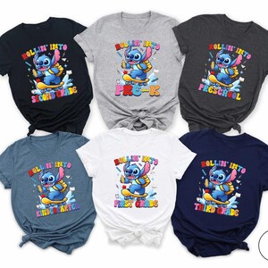 Stitch First Grade Student T-Shirt, Disney Kindergarten Grade T-Shirt, Disney Preschool T-Shirt, Boys First Grade Shirt, Kids Preschool Tee