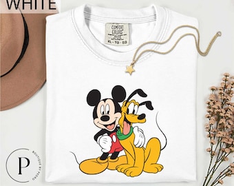 Mickey and Pluto Bestfriends T-Shirt, Funny Pluto and Mickey Mouse Shirt, Cute Mickey And Pluto Matching T-Shirt, Magic Kingdom Mickey Tee