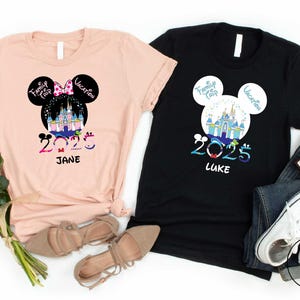 2025 Custom Name Disney Family Vacation Tee, Disney Family Matching T-Shirt, Personalized Disney Trip Sweater, Disneyworld Matching Tee