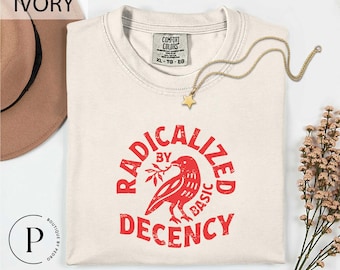 Comfort Colors® Radicalized By Basic Decency T-Shirt, Political Protest Shirt, Feminist Activist Tee, Liberal Sweatshirt, Social Justice Tee
