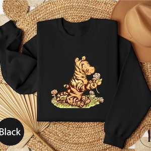 Disney Tigger with Flowers Shirt, Winnie The Pooh T-Shirt, Disney Tigger Sweatshirt, Disneyland Matching Family Tee, Magic Kingdom Sweater