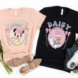 Disney With My Bestie T-Shirt, Minnie Mouse and Daisy Duck With Love Tea Cup Shirt, Best Friends Disneyland Matching Tee, WDW Girls Trip Tee