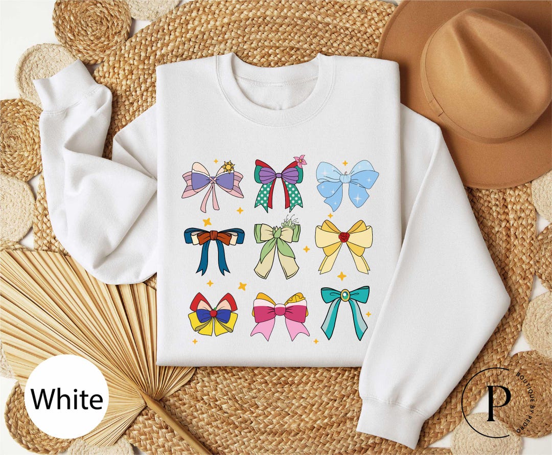 Disney Princesses Cute Ribbons and Bows T-shirt, Disney Princess ...