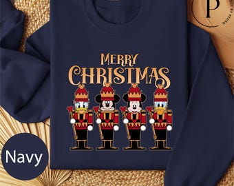 Mickey and Friends Nutcracker Sweatshirt, Disney Christmas T-Shirt, Xmas Holiday Sweater, Disneyland Trip Shirt, Comfort Colors WDW T-Shirt