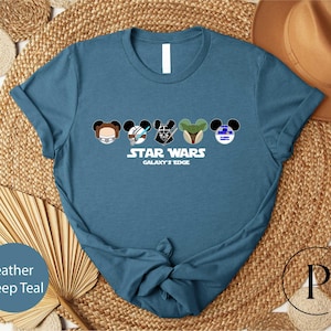 Disney Star Wars Characters With Mickey Ears Doodles Shirt, Galaxy's Edge Sweatshirt, Star Wars Shirt, May The Force Be With You Sweater