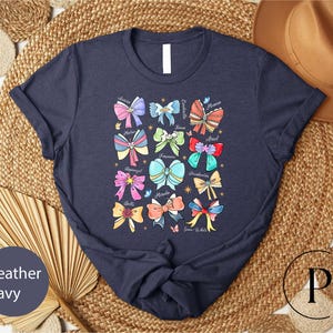 Disney Princess Cute Pastel Colors Ribbons And Bows T-Shirt, Disney Princess Coquette Bow T-Shirt, Princess Bow Sweatshirt, Princesses Tee