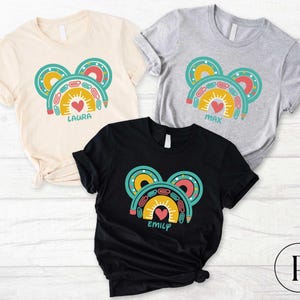 Mickey Mouse Ears Personalized Teacher Name Shirt, Mickey Mouse T-Shirt, Disney School Tee, Custom Name Disney Gift, Disney Teacher Name Tee