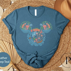 Camiseta de Moana de Disney, camiseta "Come What May I Know The Way", suéter de aventuras de Disney, sudadera para el viaje a WDW, camiseta hawaiana con orejas de Mickey Mouse imagen 1