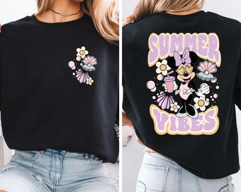 Camiseta Minnie Summer Vibes, sudadera Disney Minnie, camiseta Disney Summer, vacaciones de WDW Friends, sudadera Minnie Mouse, camiseta Summer Trip
