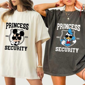 Comfort Colors® Princess Security T-Shirt, Disney Princess Security Matching Boyfriend Tee, Disney Security Shirt, Disney Trip Matching Tee