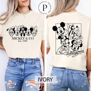 Comfort Colors Two Sided Mickey And Friends T-Shirt, Disney Friends Tee, Mickey And Friends Kids Shirt, Disney Two -Sided Mickey and Co Tee