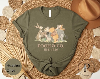 Cute Disney Pooh Bear and Friends T-Shirt, Comfort Colors® Winnie the Pooh and Friends Shirt, Tigger Piglet Eeyore Tee, Family Trip T-shirt