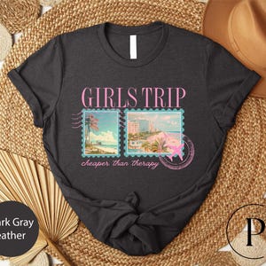 Girls Trip Shirt, Cheaper Than Therapy 2025 Sweater, Retro Vacation Racerback T-Shirt, Trendy Girl&#39;s Night Out Tee, Funny Girls Beach Shirt