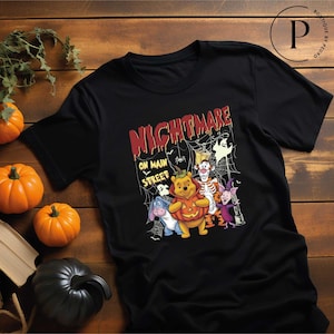Halloween Winnie The Pooh Shirt, Comfort Colors Pooh Halloween T-Shirt, Pooh Halloween Family Tee, Pooh And Friends Halloween Shirt