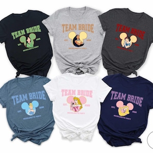 Disney Princesses Bachelorette Party Shirt, Disney Bridal Party Tee, Disney Team Bride T-Shirt, Team Bride Sweater, Princess Wedding Party