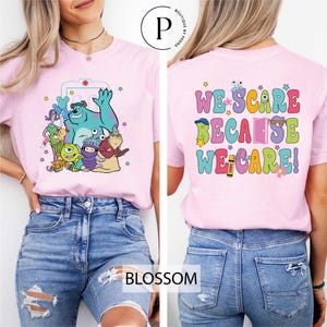 We Scare Because We Care T-Shirt, Disney Mike & Sulley Shirt, WDW Monsters Tee, Disney Trip Shirt, Disney Monsters University Sweatshirt