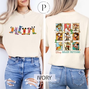 Disney Howdy Partners T-Shirt, Mickey & Friends Cowboy Sweatshirt, Mickey Friends Two-Sided Cowboy Shirt, Disney Mickey Western Sweatshirt