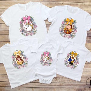 Disney Beauty And The Beast Characters Group Shirt, WDW Magic Kingdom Trip T-shirt, Beauty and The Beast Belle Tee, Beauty and The Beast Tee