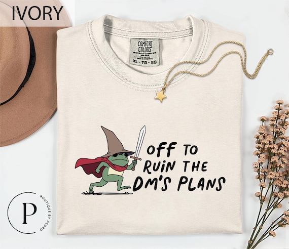 Funny DnD Shirt, Off to Ruin the DM's Plans Top, Funny Frog Meme Wizard & Knight Cat T-Shirt, Off to Ruin the DM's Plans Sweatshirt