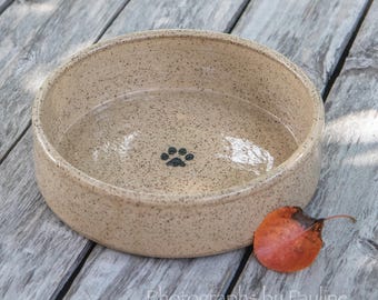 Handmade Speckled Stoneware Pet Dish Slightly Irregular (Seconds)