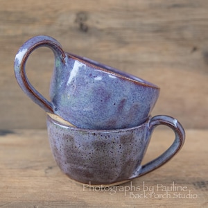 Purple Stoneware Soup Mug Coffee Cup