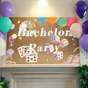 Hand Painted Custom Bachelor Party Banner,Personalized Event Banner,Hand Painted Banner,Hand Painted Craft Paper Banner,Bachelorette Banner