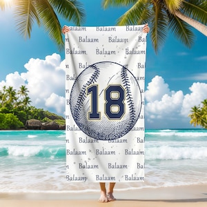Custom Softball Team Towel,Personalized Player Number & Name, Softball Team Gifts, Softball Gifts For Players,Coach Appreciation