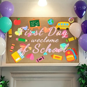 Custom Banner,Hand Painted Butcher Paper Banner,First Day of School Banner,Painted Banner,Personalized Party Decor,Party Decor,Party Sign