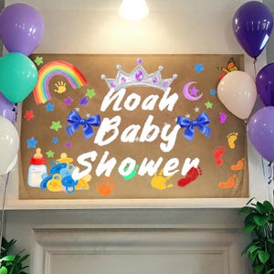 Benutzerdefinierte handgemalte Babyparty-Banner, personalisierte Party Decor, handgemalte braune Papier-Geburtstagsbanner, Babyparty-Dekor, Party-Zeichen