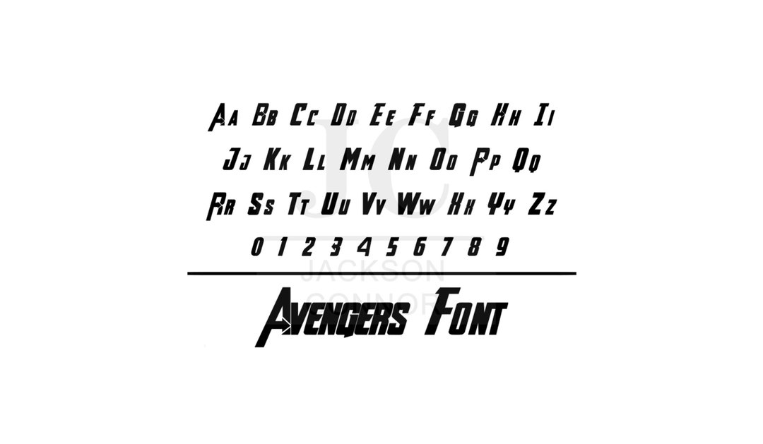 Avengers Font SVG Cut File OTF File for Cricut Design Space Cutting ...