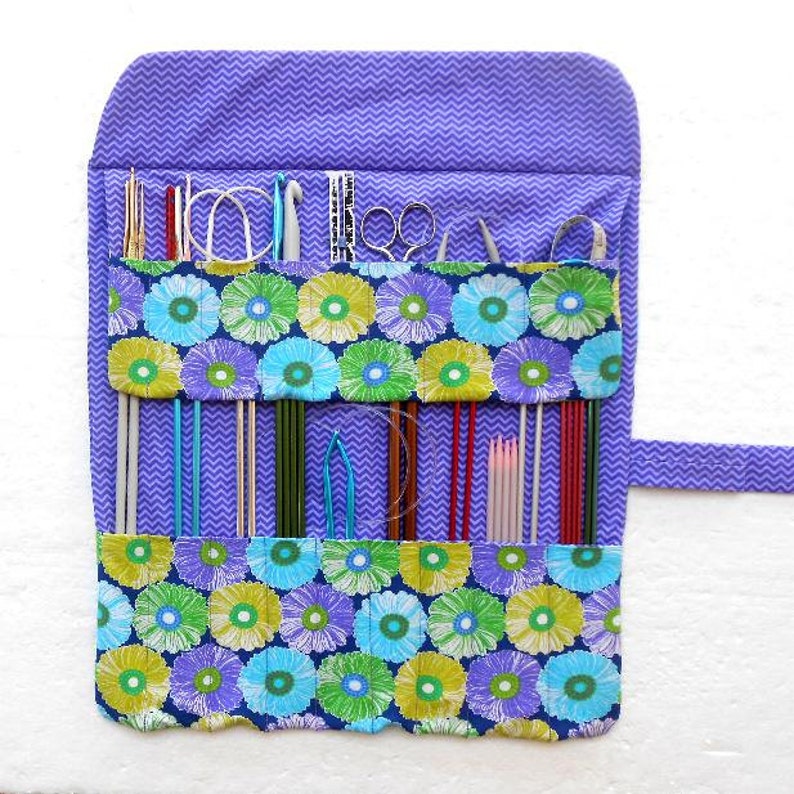 Knitting Needle Storage Case Roll Up For Crochet Hooks Dpn And Circular Needle Roll Knitting Gift Knitting Needle Storage Case Roll Up For Crochet Hooks Dpn And Circular Needle Roll Knitting Gift