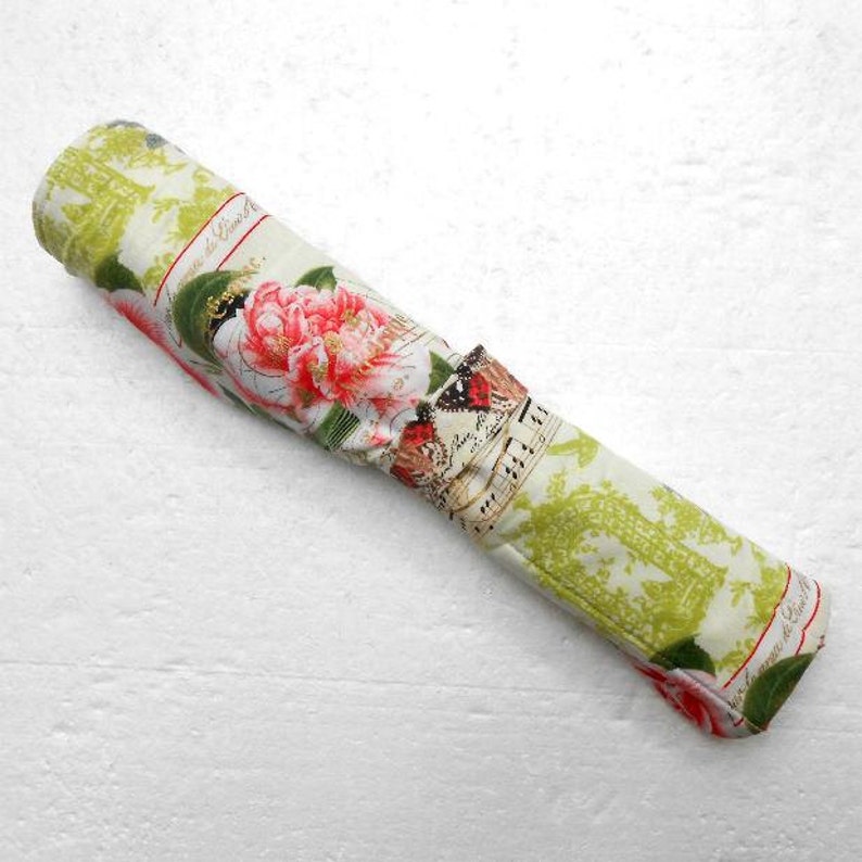 Crochet Hook Holder Knitters Gift Large Knitting Needle Case With 17 Pockets Double Pointed Needle DPN Storage Roll