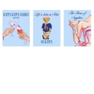 KAPPA KAPPA GAMMA Blue Sorority Wall Decor