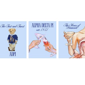 Alpha Delta Pi Sorority Prints For Dorm or Apartment Decor