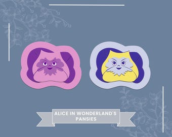Alice in Wonderland Pansy SVG Bundle | Whimsical Garden Flowers | SVG | Fairytale Floral Cut Files